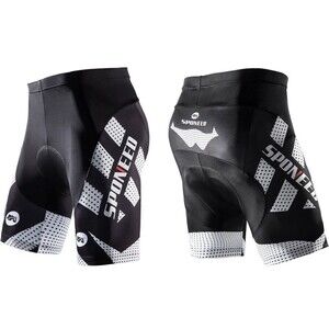 Sponeed Padded Bike Cycling Shorts Men's Black US Large